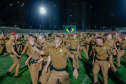 Governador Carlos Massa Ratinho Junior participa da cerimônia que marca a conclusão do treinamento dos novos policiais militares.