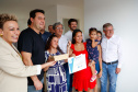 Governador Carlos Massa Ratinho Jr inaugura 240 apartamentos, dos quais 166 receberam subsídio do Governo do Estado, totalizando R$ 2,5 milhões de investimento.