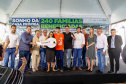 Governador Carlos Massa Ratinho Jr inaugura 240 apartamentos, dos quais 166 receberam subsídio do Governo do Estado, totalizando R$ 2,5 milhões de investimento.