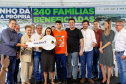 Governador Carlos Massa Ratinho Jr inaugura 240 apartamentos, dos quais 166 receberam subsídio do Governo do Estado, totalizando R$ 2,5 milhões de investimento.