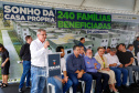 Governador Carlos Massa Ratinho Jr inaugura 240 apartamentos, dos quais 166 receberam subsídio do Governo do Estado, totalizando R$ 2,5 milhões de investimento.