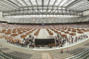 Curitiba, 12 de setembro de 2023 - O governador Carlos Massa Ratinho Jr. participa da formatura de soldados da Polícia Militar do Paraná na Ligga Arena.