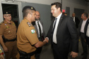 Curitiba, 12 de setembro de 2023 - O governador Carlos Massa Ratinho Jr. participa da formatura de soldados da Polícia Militar do Paraná na Ligga Arena.