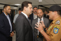 Curitiba, 12 de setembro de 2023 - O governador Carlos Massa Ratinho Jr. participa da formatura de soldados da Polícia Militar do Paraná na Ligga Arena.