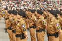 Curitiba, 12 de setembro de 2023 - O governador Carlos Massa Ratinho Jr. participa da formatura de soldados da Polícia Militar do Paraná na Ligga Arena.