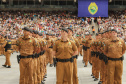 Curitiba, 12 de setembro de 2023 - O governador Carlos Massa Ratinho Jr. participa da formatura de soldados da Polícia Militar do Paraná na Ligga Arena.