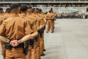 Curitiba, 12 de setembro de 2023 - O governador Carlos Massa Ratinho Jr. participa da formatura de soldados da Polícia Militar do Paraná na Ligga Arena.