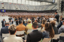 Curitiba, 12 de setembro de 2023 - O governador Carlos Massa Ratinho Jr. participa da formatura de soldados da Polícia Militar do Paraná na Ligga Arena.