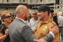 Curitiba, 12 de setembro de 2023 - O governador Carlos Massa Ratinho Jr. participa da formatura de soldados da Polícia Militar do Paraná na Ligga Arena.