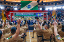 Governador Carlos Massa Ratinho Junior participa da cerimônia que marca a conclusão do treinamento dos novos policiais militares.
