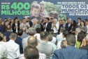 Curitibam 25 de setembro de 2023 - O governador Carlos Massa Ratinho Jr. realiza encontro com prefeitos e entrega mais de R$ 400 milhões em melhorias às cidades paranaenses.