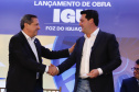 O governador Carlos Massa Ratinho Junior participou nesta terça-feira (19) do evento de início das obras de ampliação do Aeroporto Internacional de Foz do Iguaçu – Cataratas, no Oeste
