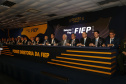 O governador Carlos Massa Ratinho Junior participou nesta segunda-feira (23) da posse do novo presidente da Federação das Indústrias do Paraná (Fiep), Edson Vasconcelos.