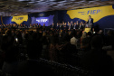 O governador Carlos Massa Ratinho Junior participou nesta segunda-feira (23) da posse do novo presidente da Federação das Indústrias do Paraná (Fiep), Edson Vasconcelos.