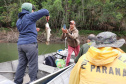  LEGENDA: Equipe do Instituto Água e Terra apreendeu mais de 250 metros de rede para pesca e identificou o parcelamento de terras em Áreas de Proteção Permanente na Represa do Capivari.