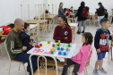 Crianças se divertem no quartel durante comemoração de aniversário do CBMPR  Crédito: CBMPR