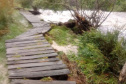 Parte da ponte que leva à cachoeira da Ponte de Pedra e ao mirante do Parque Guartelá caiu.