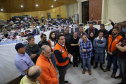 O governador Carlos Massa Ratinho Junior visitou na noite desta quarta-feira (18) a cidade de São Mateus do Sul, uma das mais atingidas pelas chuvas dos últimos dias no Paraná.