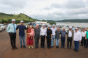 O governador em exercício Darci Piana participou nesta quinta-feira (23) da inauguração do Píer e do sistema Bioflocos da Alpha Fish, que iniciou em 2021 a produção de tilápia em tanques-rede em São Jorge D’Oeste, no Sudoeste do Estado.