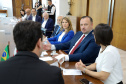  reunião entre o governador Carlos Massa Ratinho Junior e o chefe do governo regional, Jakub Chelstowkski, durante visita da comitiva polonesa à Curitiba. 