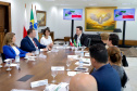  reunião entre o governador Carlos Massa Ratinho Junior e o chefe do governo regional, Jakub Chelstowkski, durante visita da comitiva polonesa à Curitiba. 
