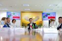  reunião entre o governador Carlos Massa Ratinho Junior e o chefe do governo regional, Jakub Chelstowkski, durante visita da comitiva polonesa à Curitiba. 