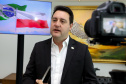  reunião entre o governador Carlos Massa Ratinho Junior e o chefe do governo regional, Jakub Chelstowkski, durante visita da comitiva polonesa à Curitiba. 