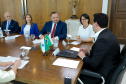  reunião entre o governador Carlos Massa Ratinho Junior e o chefe do governo regional, Jakub Chelstowkski, durante visita da comitiva polonesa à Curitiba. 