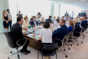  reunião entre o governador Carlos Massa Ratinho Junior e o chefe do governo regional, Jakub Chelstowkski, durante visita da comitiva polonesa à Curitiba. 