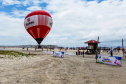 BALÃOJaneiro, 27 de janeiro de 2024 - Balão na estrutura da Arena Verão Maior Paraná em Caiobá.