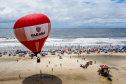 BALÃOJaneiro, 27 de janeiro de 2024 - Balão na estrutura da Arena Verão Maior Paraná em Caiobá.
