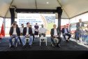 O governador Carlos Massa Ratinho Junior participou nesta quinta-feira (14) do lançamento da pedra fundamental do novo empreendimento do grupo J.Macêdo em Londrina, no Norte do Estado. 