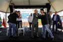 O governador Carlos Massa Ratinho Junior participou nesta quinta-feira (14) do lançamento da pedra fundamental do novo empreendimento do grupo J.Macêdo em Londrina, no Norte do Estado. 