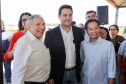O governador Carlos Massa Ratinho Junior participou nesta quinta-feira (14) do lançamento da pedra fundamental do novo empreendimento do grupo J.Macêdo em Londrina, no Norte do Estado. 