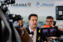 O governador Carlos Massa Ratinho Junior participou nesta quinta-feira (14) do lançamento da pedra fundamental do novo empreendimento do grupo J.Macêdo em Londrina, no Norte do Estado. 