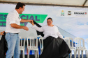 O governador Carlos Massa Ratinho Junior inaugura a Escola de Educação Especial de Nova Laranjeiras, na região Centro-Sul do Paraná. 