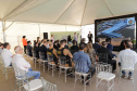 Carambeí, 13 de junho de 2024 - O governador Carlos Massa Ratinho Jr visita a nova fábrica de garrafas da Ambev, que está sendo construída em Carambeí, nos Campos Gerais.