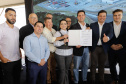 Carambeí, 13 de junho de 2024 - O governador Carlos Massa Ratinho Jr visita a nova fábrica de garrafas da Ambev, que está sendo construída em Carambeí, nos Campos Gerais.
