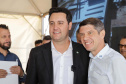 Carambeí, 13 de junho de 2024 - O governador Carlos Massa Ratinho Jr visita a nova fábrica de garrafas da Ambev, que está sendo construída em Carambeí, nos Campos Gerais.