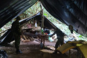  Instituto Água e Terra (IAT) e Batalhão de PolíciaAmbiental - Força Verde desmobilizaram um acampamento de caçadores quefuncionava dentro do Parque Estadual Pico do Marumbi.