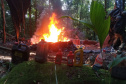  Instituto Água e Terra (IAT) e Batalhão de PolíciaAmbiental - Força Verde desmobilizaram um acampamento de caçadores quefuncionava dentro do Parque Estadual Pico do Marumbi.