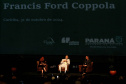 Diretor de "O Poderoso Chefão", Francis Ford Coppola lota Teatro Guaíra em aula de cinema