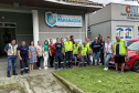 Cestas básicas arrecadadas na Corrida do Porto são distribuídas em Paranaguá