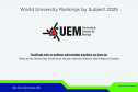  UEL, UEM, UEPG e Unioeste começam 2025 com reconhecimento global em oito áreas acadêmicas