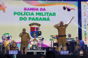 Banda da PMPR estreia no palco principal e anima público em Matinhos Foto: Geraldo Bubniak/AEN