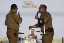Banda da PMPR estreia no palco principal e anima público em Matinhos Foto: Geraldo Bubniak/AEN