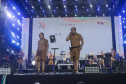Banda da PMPR estreia no palco principal e anima público em Matinhos Foto: Geraldo Bubniak/AEN
