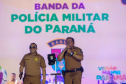Banda da PMPR estreia no palco principal e anima público em Matinhos Foto: Geraldo Bubniak/AEN