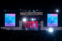 Matinhos, 22 de fevereiro de 2025 - Show da banda Titãs no paldo do Verão Maior Paraná em Caiobá.