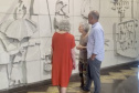 NA SEMANA DE ANIVERSÁRIO DE POTY LAZAROTTO, ARTISTAS QUE EXECUTARAM OBRAS DELE VISITAM MURAL DO SIMEPAR